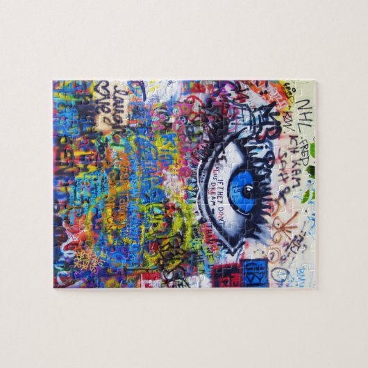 Blauwgraffiakoorts Legpuzzel (Horizontaal)