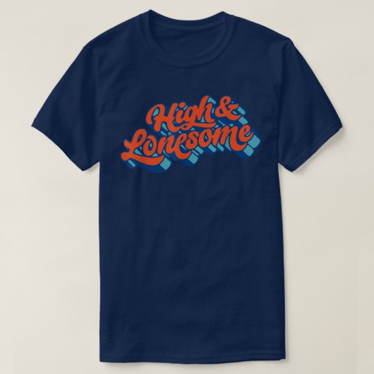 Blauwgrafie op hoog en langzamerhand t-shirt (Design voorkant)