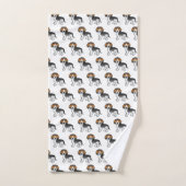 Blauwgrijpend Beagle Cute Cartoon Dog Patroon Bad Handdoek (Handdoek)