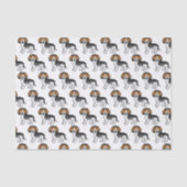 Blauwgrijpend Beagle Cute Cartoon Dog Patroon Tissuepapier (Voorkant)