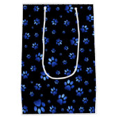 Blauwgrijppatroon Medium Cadeauzakje (Achterkant)