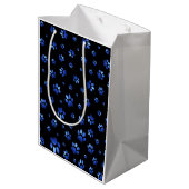 Blauwgrijppatroon Medium Cadeauzakje (Achterkant Gekanteld)