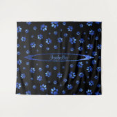 Blauwgrijppatroon Wandkleed (Voorkant (horizontaal))