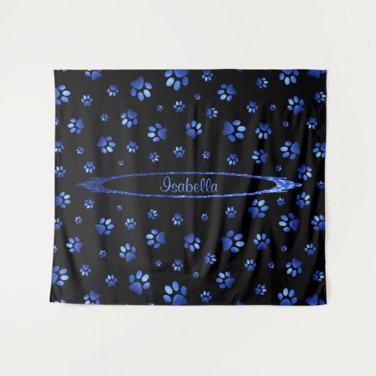 Blauwgrijppatroon Wandkleed (Voorkant (horizontaal))