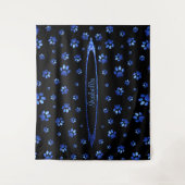 Blauwgrijppatroon Wandkleed (Voorkant)