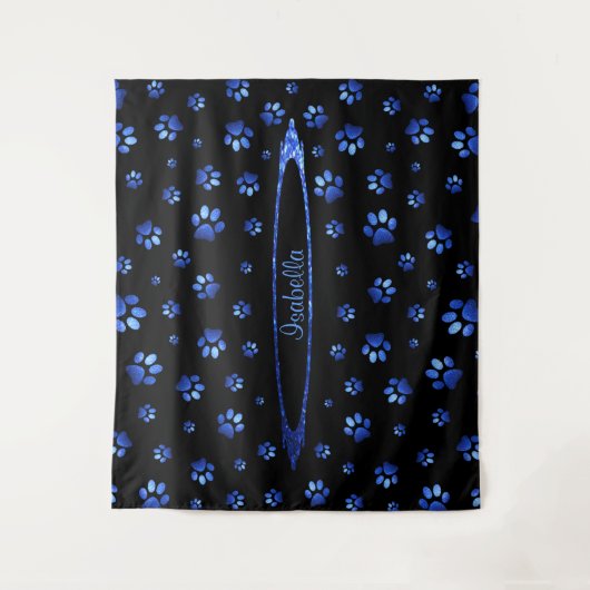 Blauwgrijppatroon Wandkleed (Voorkant)