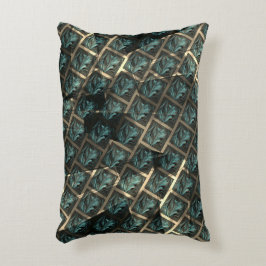 Blauwgrijs baksteeneffect, onder donkere vlekken i accent kussen