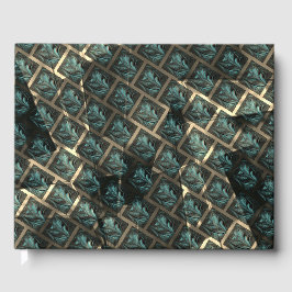 Blauwgrijs baksteeneffect, onder donkere vlekken i gastenboek