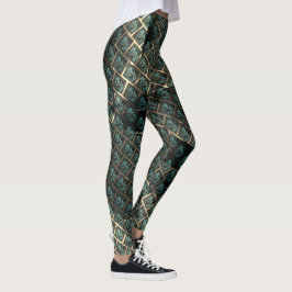 Blauwgrijs baksteeneffect, onder donkere vlekken i leggings