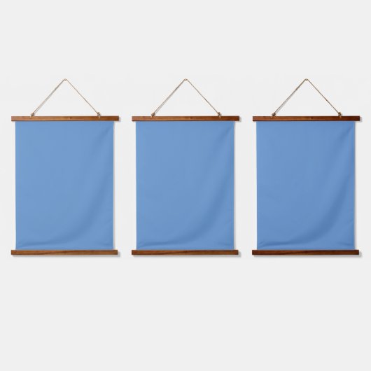 Blauwgrijs (Crayola) (effen kleur) Hangend Wandkleed (Driedubbel)