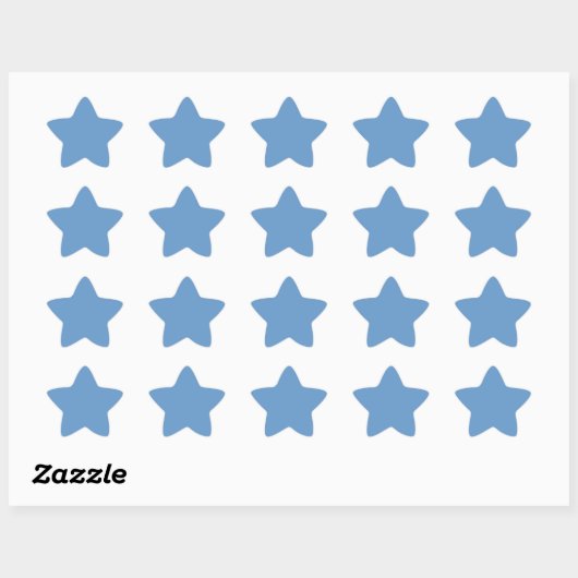 Blauwgrijs (Crayola) (effen kleur) Ster Sticker (Vel)