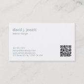 Blauwgrijs Eenvoudig Interieurontwerp Logo Visitekaartje (Achterkant)