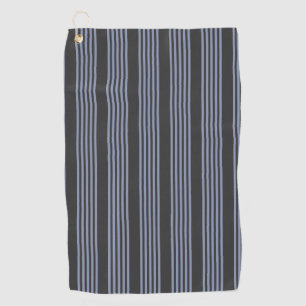Blauwgrijs en houtskool met vijf stripe patronen golfhanddoek