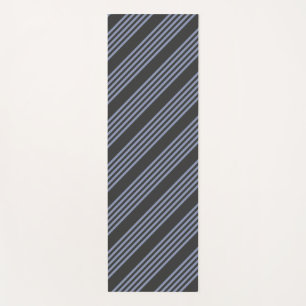Blauwgrijs en houtskool met vijf stripe patronen yogamat