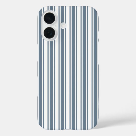 Blauwgrijs en wit snoep strepen Hoesje-Mate iPhone Case-Mate iPhone Case (Achterkant)