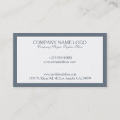 Blauwgrijs en witte meetcirkel Mandala Visitekaartje (Achterkant)