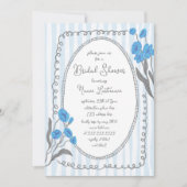 Blauwgrijs grillig handgeschilderd Vrijgezellenfee Kaart (Voorkant)