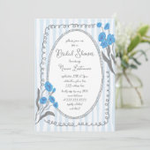 Blauwgrijs grillig handgeschilderd Vrijgezellenfee Kaart (Staand voorkant)