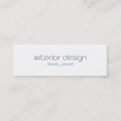 Blauwgrijs minimalistisch interieur Logo Mini Visitekaartje (Voorkant)