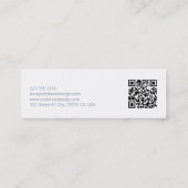 Blauwgrijs minimalistisch interieur Logo Mini Visitekaartje (Achterkant)