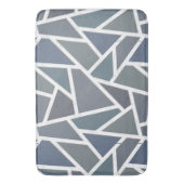 Blauwgrijs mozaïekpatroon badmat (Voorkant Verticaal)