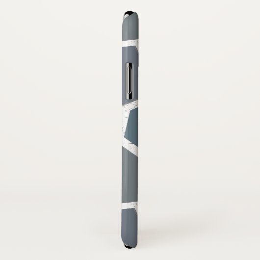 Blauwgrijs mozaïekpatroon Case-Mate iPhone case (Achterkant / rechts)