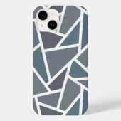 Blauwgrijs mozaïekpatroon Case-Mate iPhone case (Achterkant)
