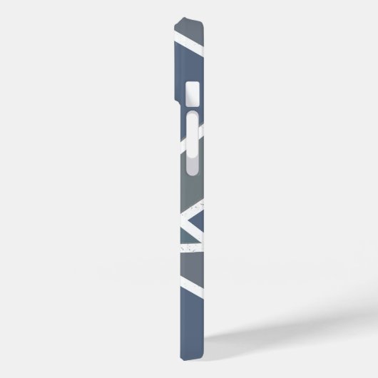 Blauwgrijs mozaïekpatroon Case-Mate iPhone case (Achterkant / Links)