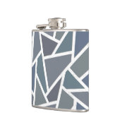 Blauwgrijs mozaïekpatroon heupfles (Links)