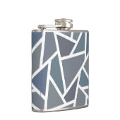 Blauwgrijs mozaïekpatroon heupfles (Rechts)