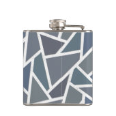 Blauwgrijs mozaïekpatroon heupfles (Achterkant)