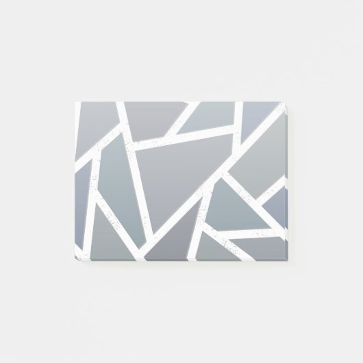 Blauwgrijs mozaïekpatroon post-it® notes (Voorkant)