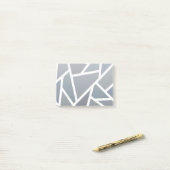 Blauwgrijs mozaïekpatroon post-it® notes (Op bureau)