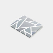 Blauwgrijs mozaïekpatroon post-it® notes (Schuin)