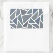 Blauwgrijs mozaïekpatroon rechthoekige sticker (Tas)