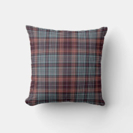 Blauwgrijs Rood Tartan Pset Kussen