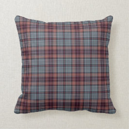 Blauwgrijs Rood Tartan Pset Kussen