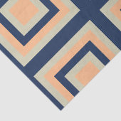 Blauwgrijs Sinaasappel vierkanten geometrisch Tissuepapier (Detail)