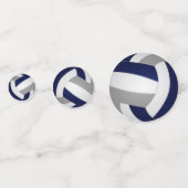 Blauwgrijs Team Kleuren kinder volleybal partij Confetti (Achterkanten)