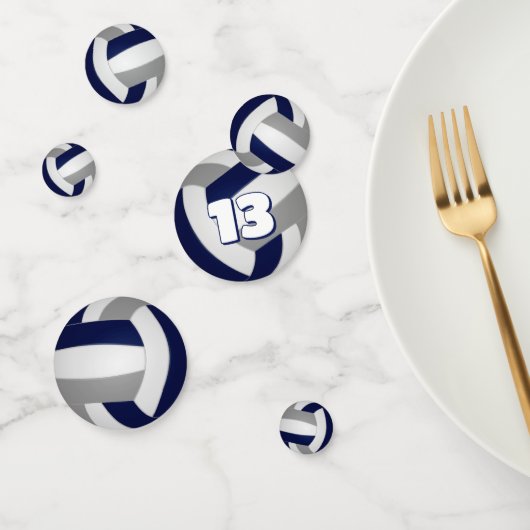 Blauwgrijs Team Kleuren kinder volleybal partij Confetti (Groep)