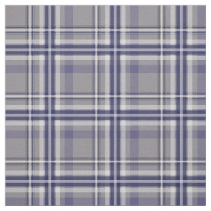 blauwgrijs-witte plaid stof
