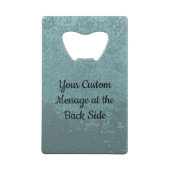 Blauwgrijze creditcard openen creditkaart flessenopener (Achterkant)