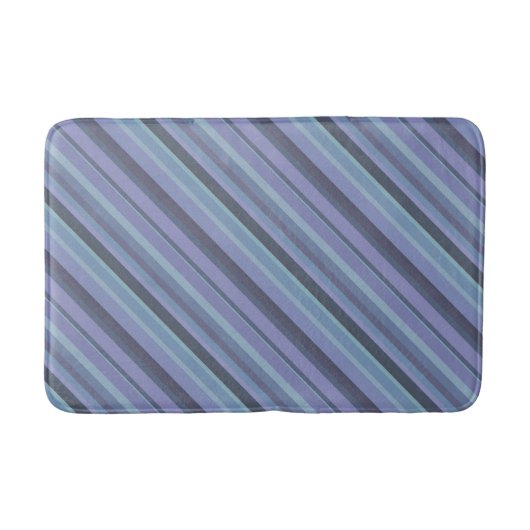 Blauwgrijze diagonaalstrepen badmat (Voorkant)