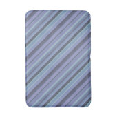 Blauwgrijze diagonaalstrepen badmat (Voorkant Verticaal)