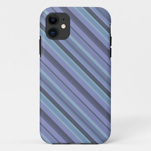 Blauwgrijze diagonaalstrepen Case-Mate iPhone case (Achterkant)