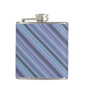 Blauwgrijze diagonaalstrepen heupfles (Voorkant)