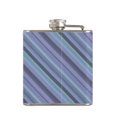 Blauwgrijze diagonaalstrepen heupfles (Achterkant)