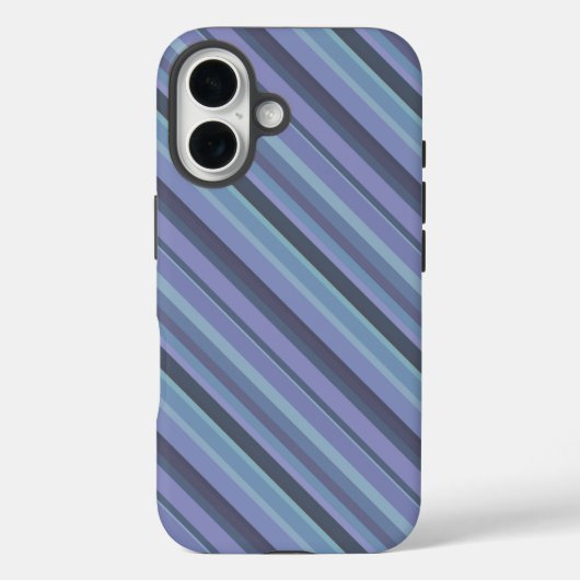 Blauwgrijze diagonale strepen Case-Mate iPhone case (Achterkant)