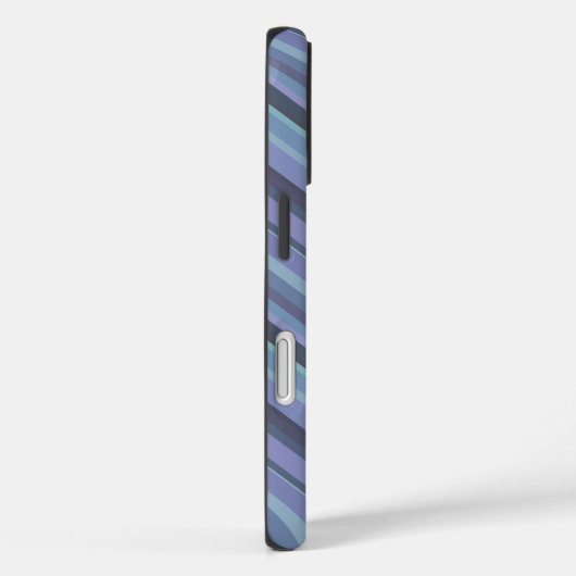 Blauwgrijze diagonale strepen Case-Mate iPhone case (Achterkant / Rechts)