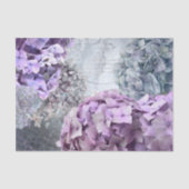 Blauwgrijze florale hydrangea Bloedpatroon Tissuepapier (Voorkant)